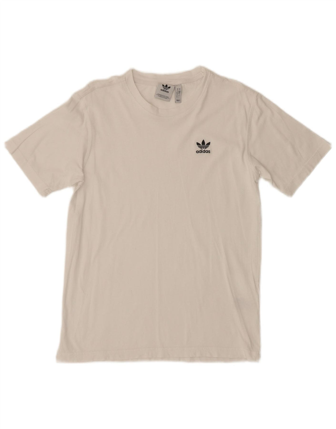 Adidas Mens T-Shirt Top Small White Cotton