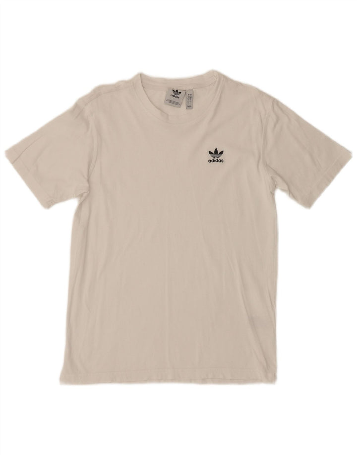 Adidas Mens T-Shirt Top Small White Cotton
