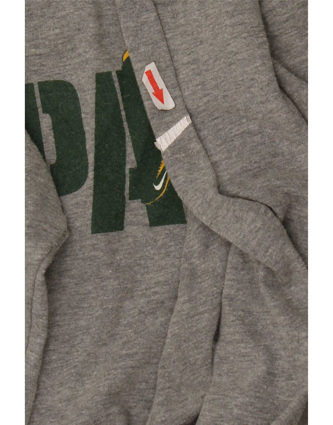 Nike Mens Packers Graphic Top Long Sleeve Small Grey Cotton