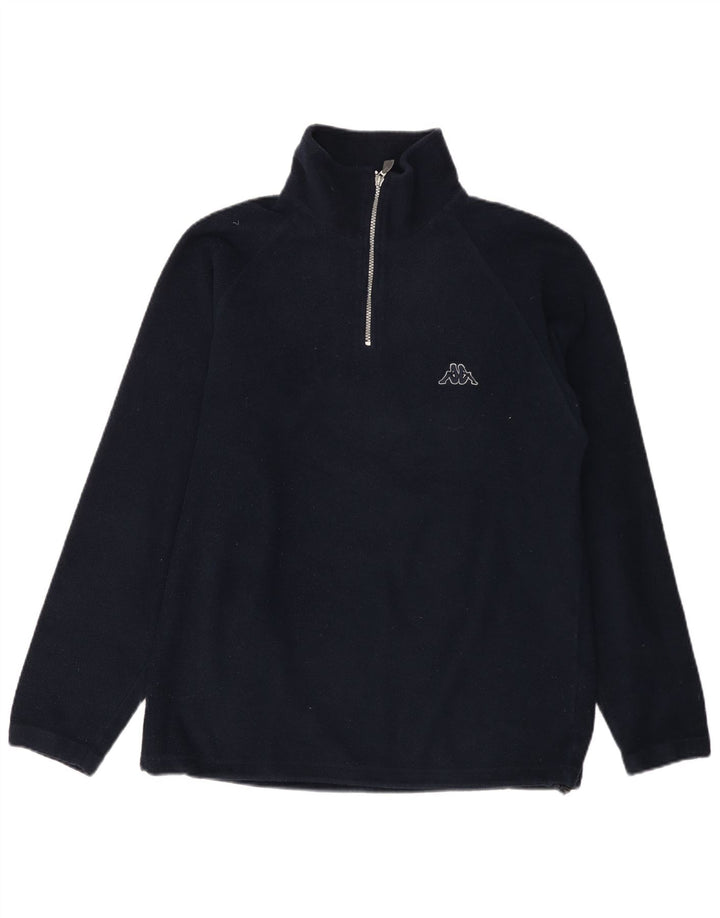 Kappa Mens Zip Neck Fleece Jumper Medium Navy Blue