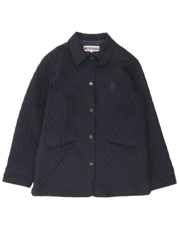 Armata Di Mare Womens Quilted Jacket IT 42 Medium Navy Blue