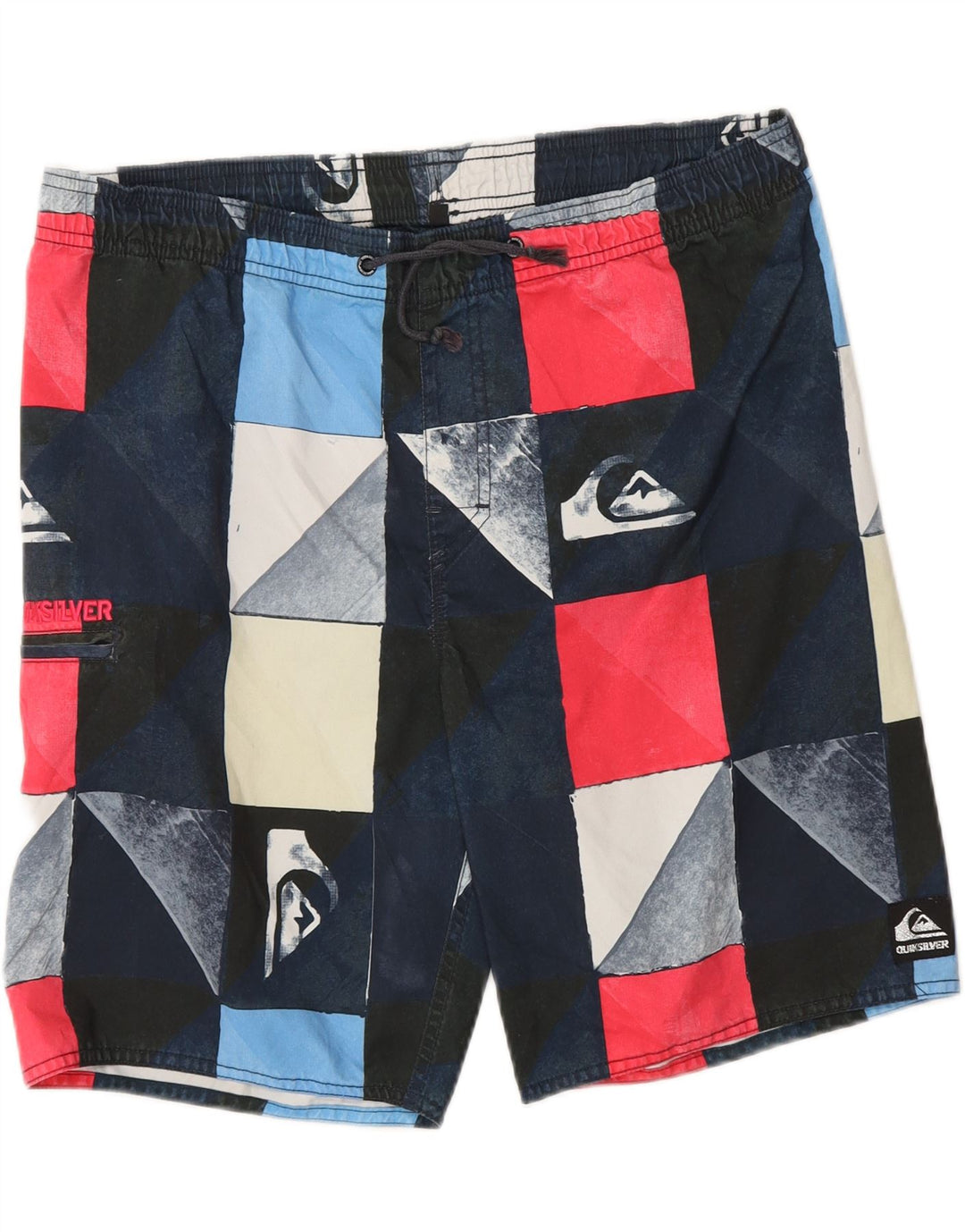 QUIKSILVER Mens Graphic Swimming Shorts Medium  Multicoloured Geometric