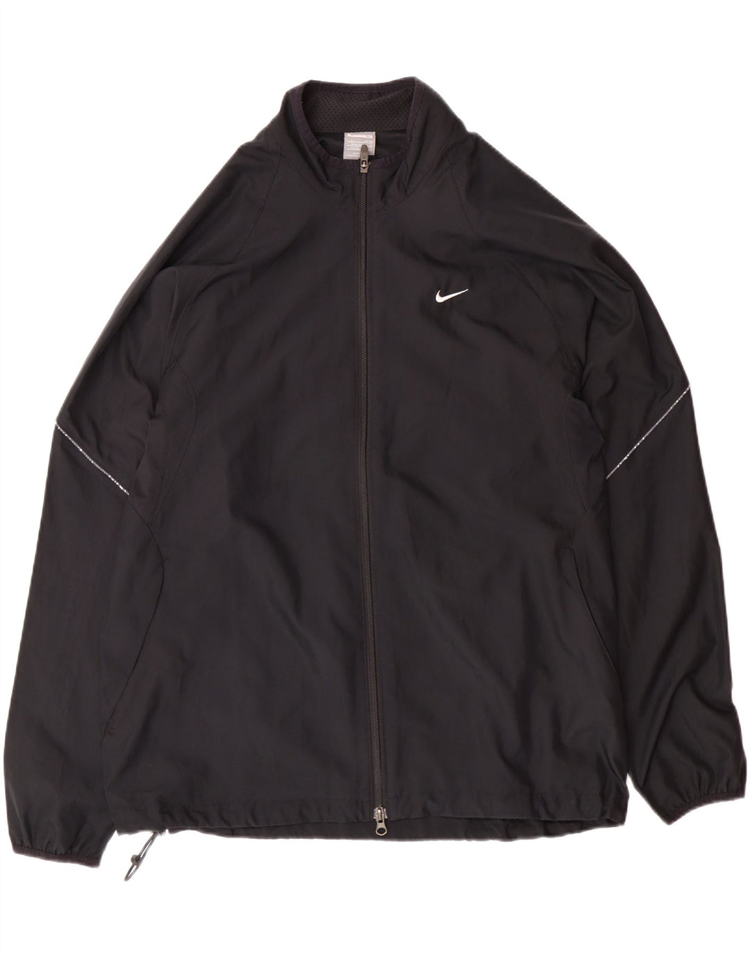 NIKE Mens Rain Jacket UK 42/44 Large Black Polyester