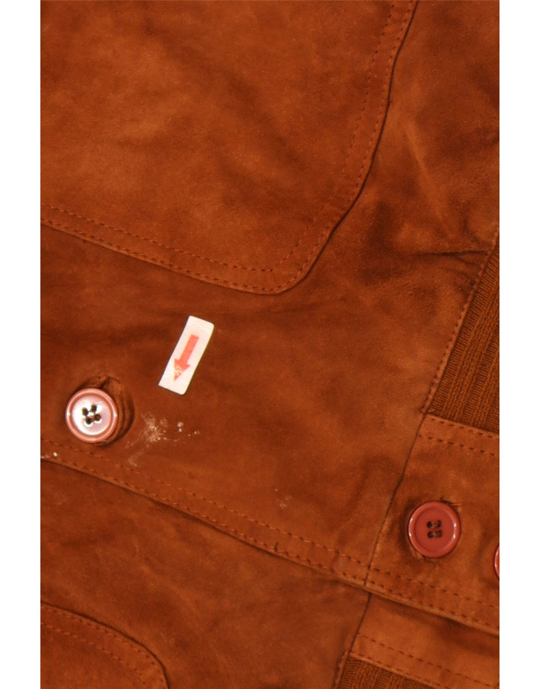 Vintage Mens Suede Bomber Jacket EU 52 XL Brown Leather