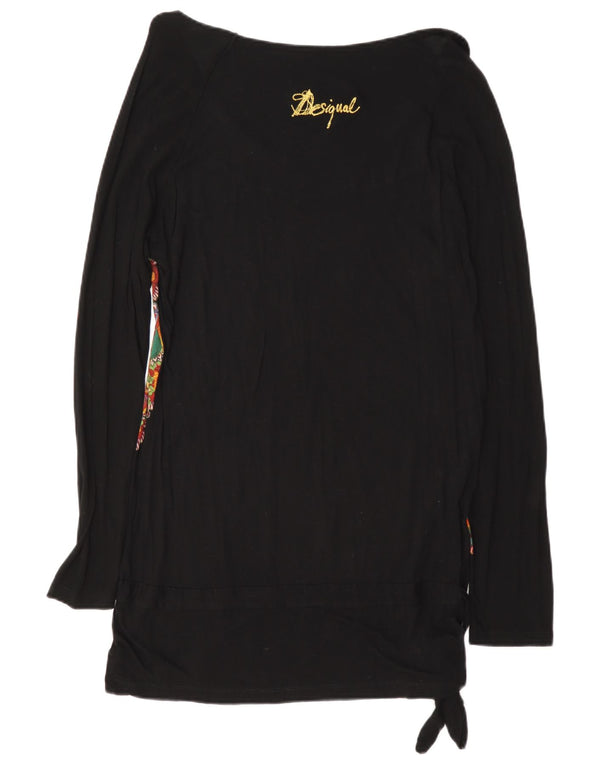 Desigual Womens Graphic Tunic Top UK 18 XL Black Floral