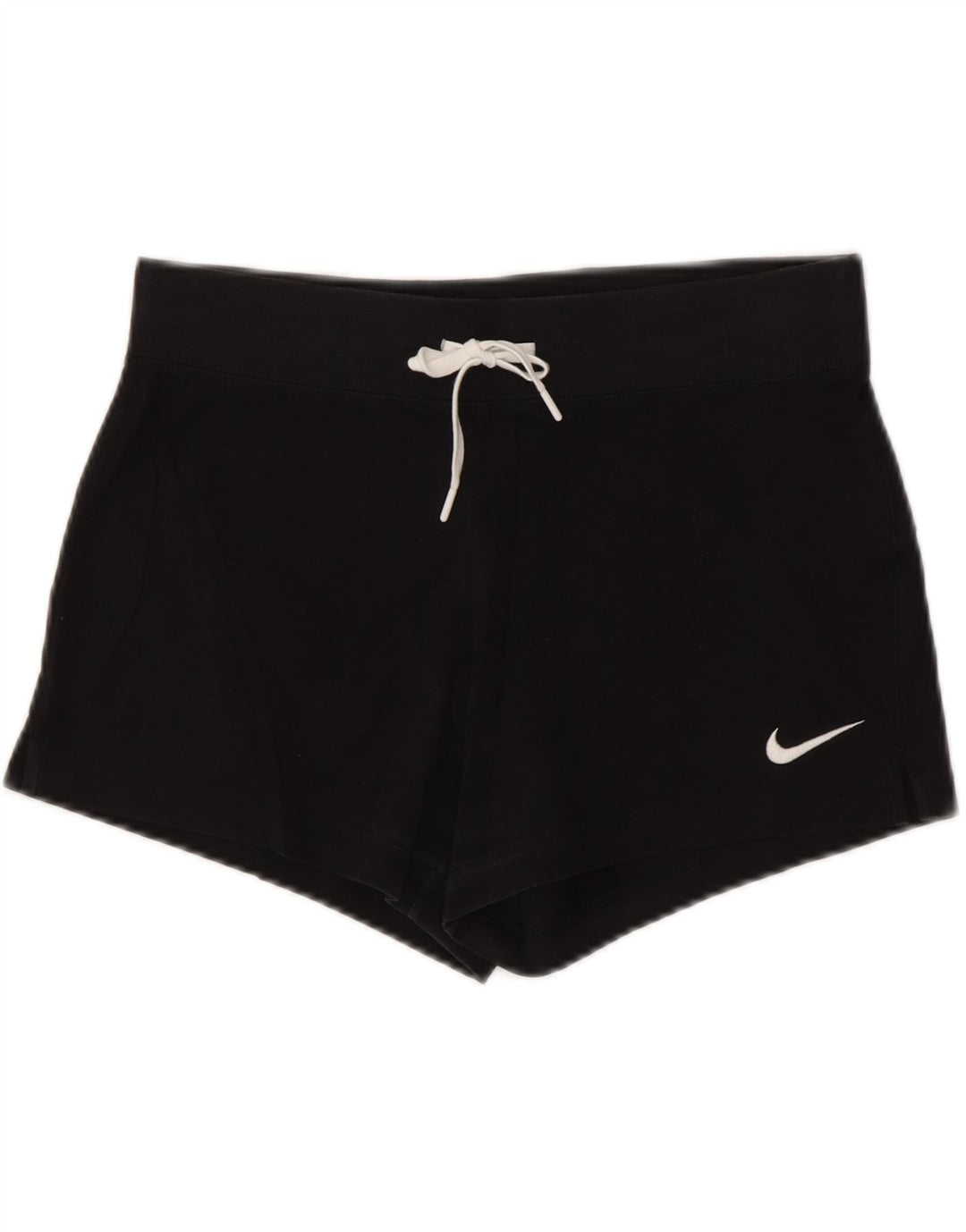 NIKE Womens Sport Shorts UK 10 Small Black Cotton