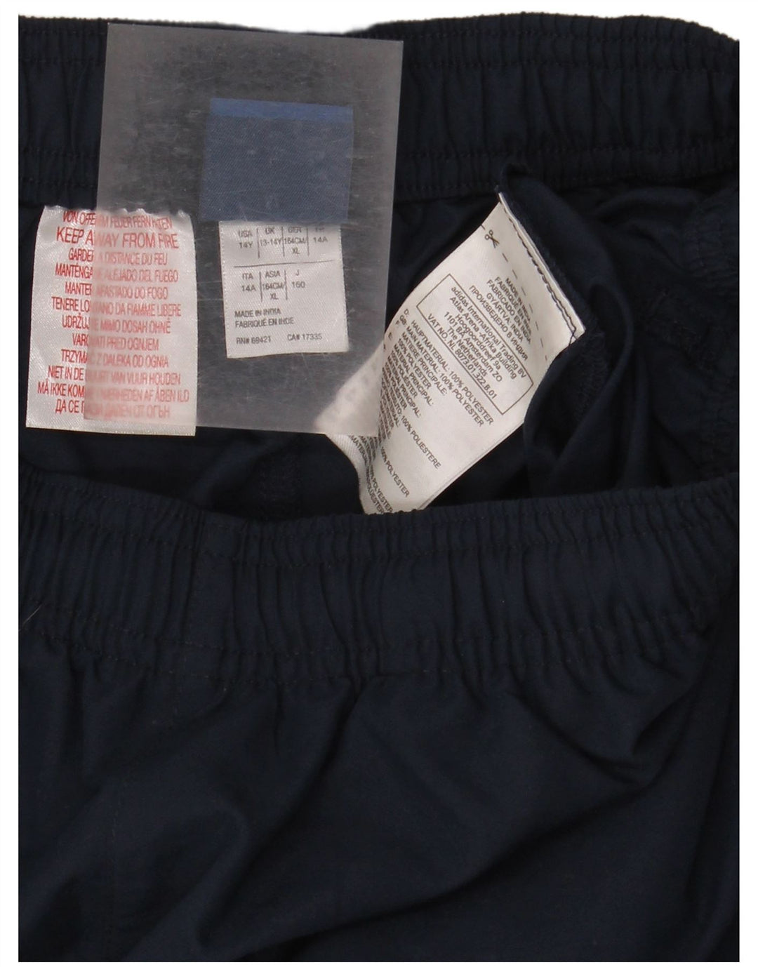 Reebok Boys Sport Shorts 13-14 Years  Navy Blue Polyester