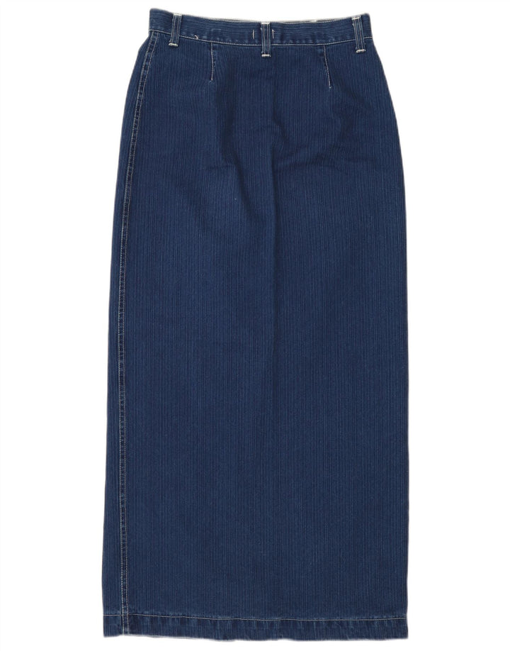 X-CAPE Womens High Waist Denim Maxi Skirt IT 44 Medium W26 Blue Cotton