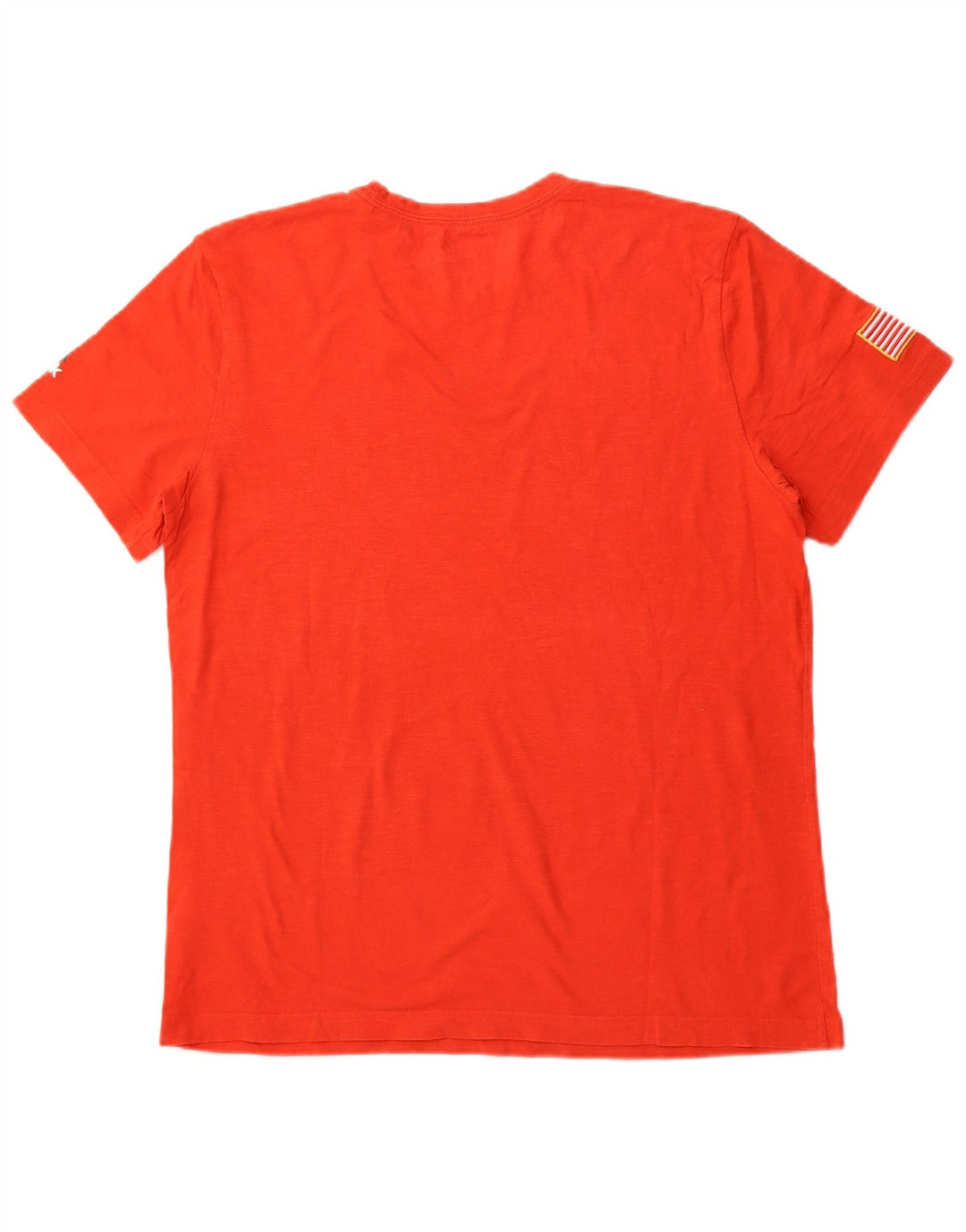 REEBOK Mens Graphic T-Shirt Top Large Orange Cotton