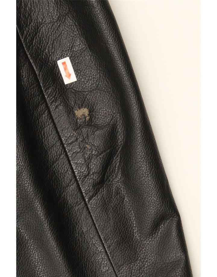 VINTAGE Mens Leather Jacket UK 38 Medium Black Leather Vintage Vintage and Second-Hand Vintage from Messina Hembry 
