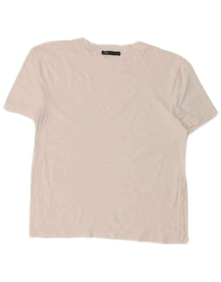 Zara Womens T-Shirt Top UK 10 Small White