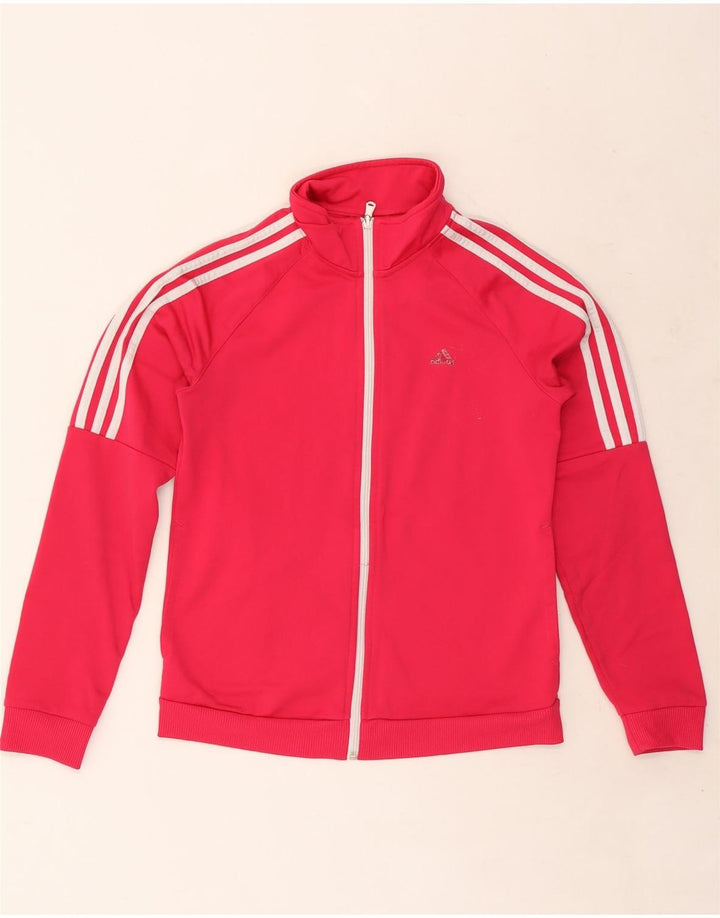 ADIDAS Womens Tracksuit Top Jacket UK 4/6 XS Pink Polyester