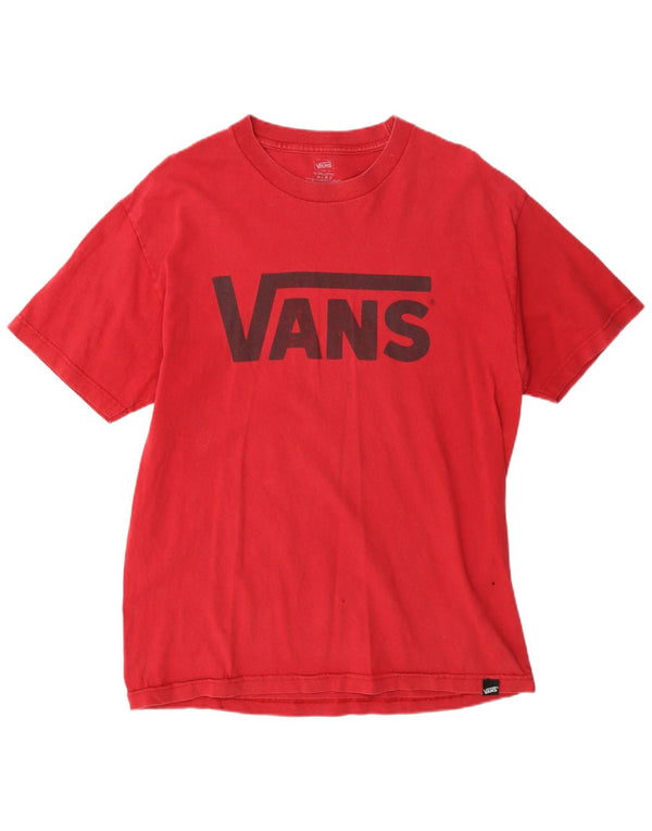 Vans Mens Graphic T-Shirt Top Large Red