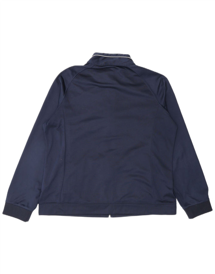 Champion Womens Tracksuit Top Jacket UK 20 2XL Navy Blue Polyester