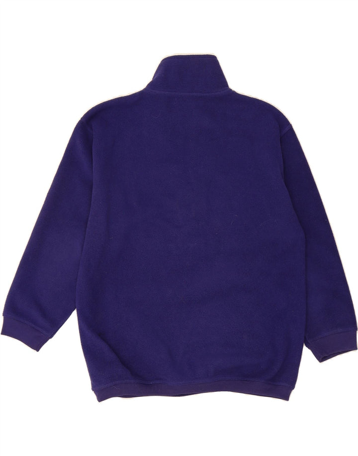 ST. BERNARD Womens Zip Neck Fleece Jumper US 10/12 Large Blue Polyester Vintage St. Bernard and Second-Hand St. Bernard from Messina Hembry 