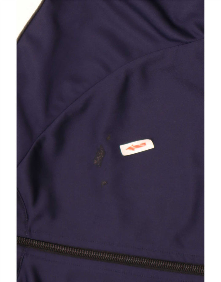 Kappa Mens Graphic Tracksuit Top Jacket Medium Navy Blue Colourblock
