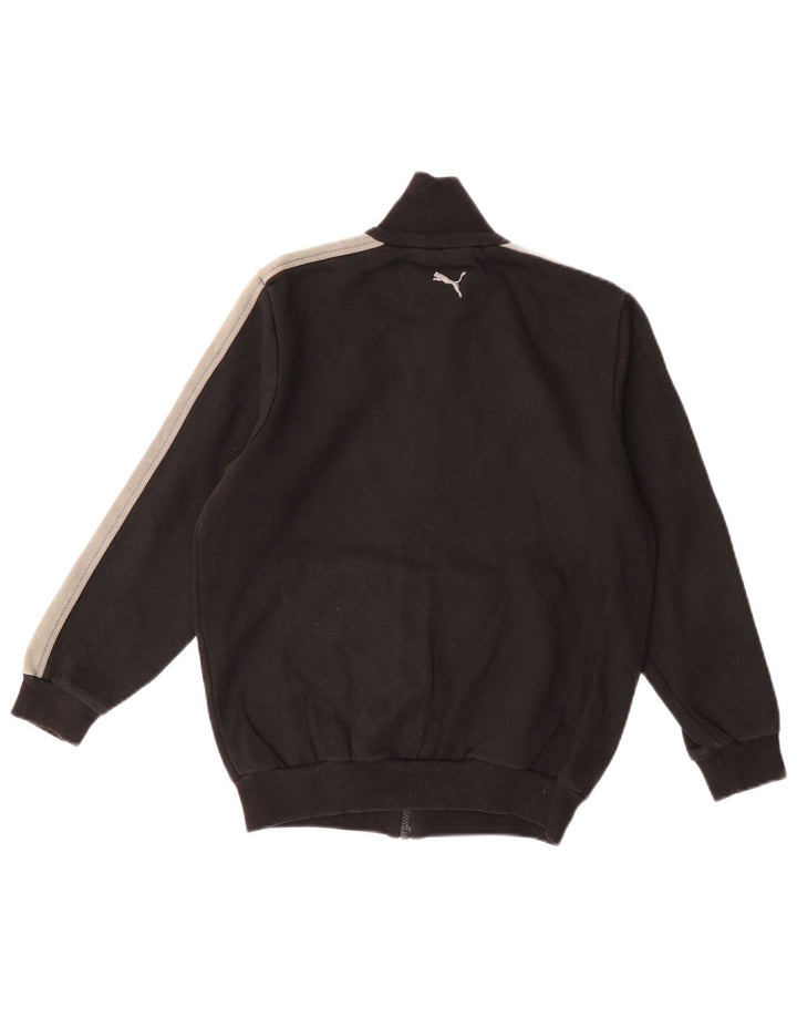 Puma Boys Graphic Tracksuit Top Jacket 9-10 Years Black Colourblock
