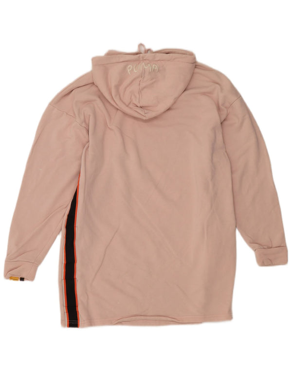 Puma Womens Graphic Oversized Hoodie Dress UK 10 Small Pink Colourblock
