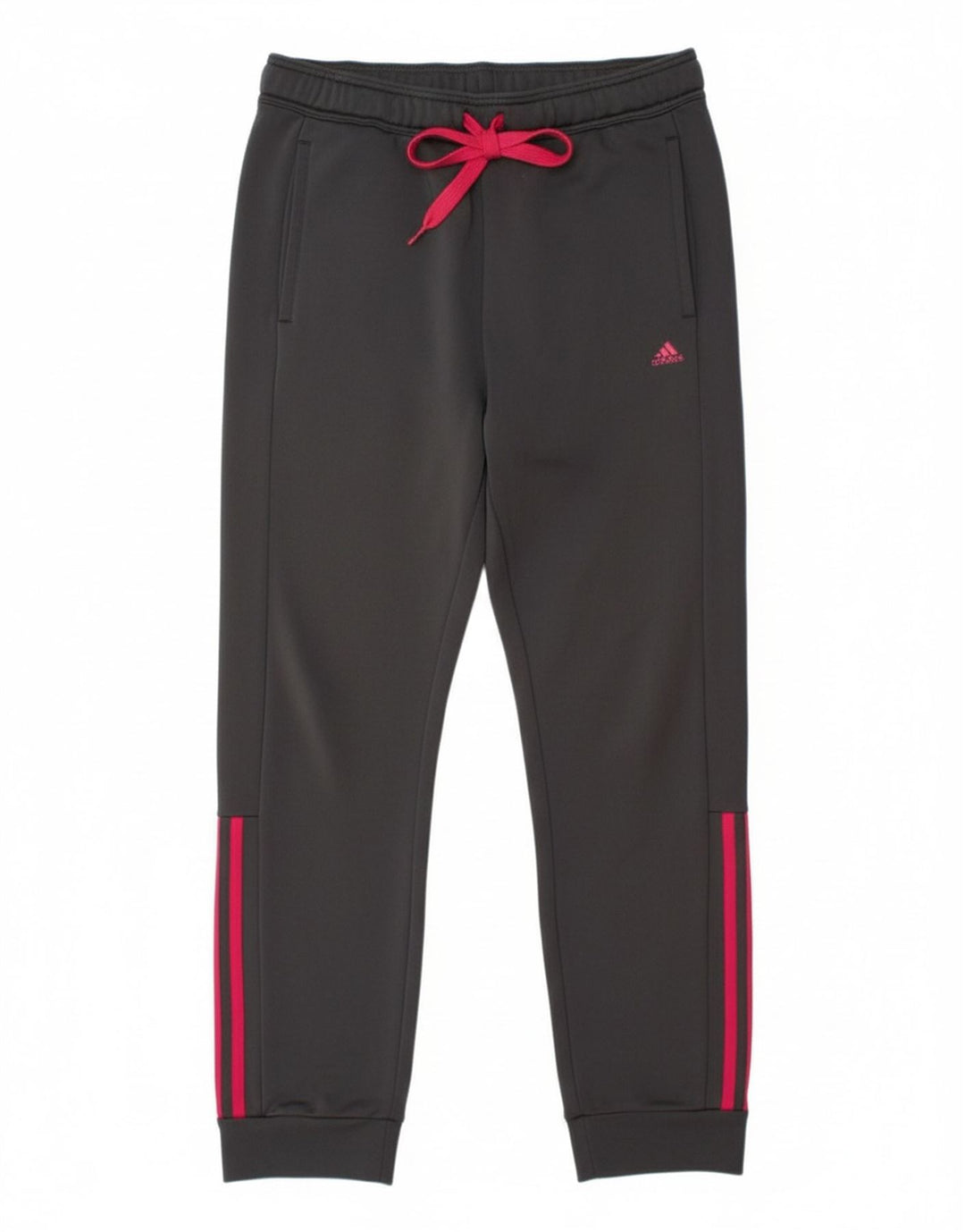 ADIDAS Womens Tracksuit Trousers Joggers UK 12/14 Medium  Grey Polyester