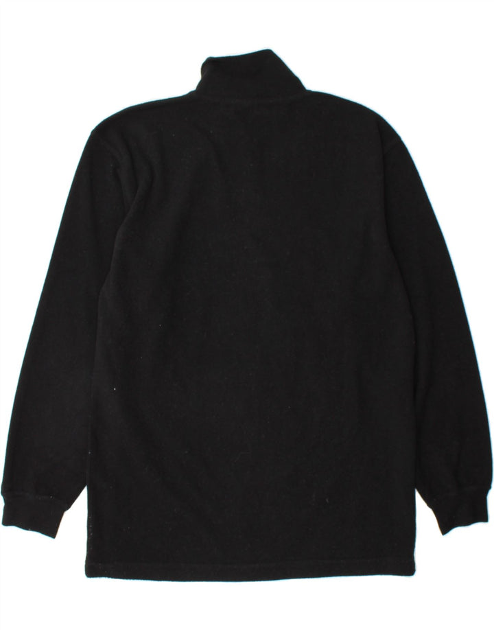 ELLESSE Womens Zip Neck Fleece Jumper UK 10 Small Black Polyester Vintage Ellesse and Second-Hand Ellesse from Messina Hembry 