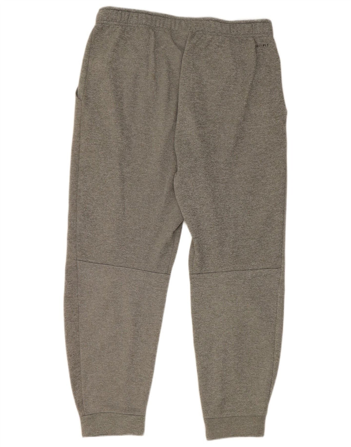Nike Mens Dri Fit Tracksuit Trousers Joggers Large Grey Polyester