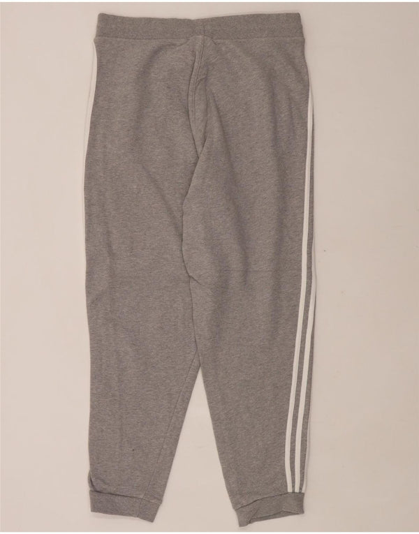 ADIDAS Mens Tracksuit Trousers Joggers Large Grey Cotton