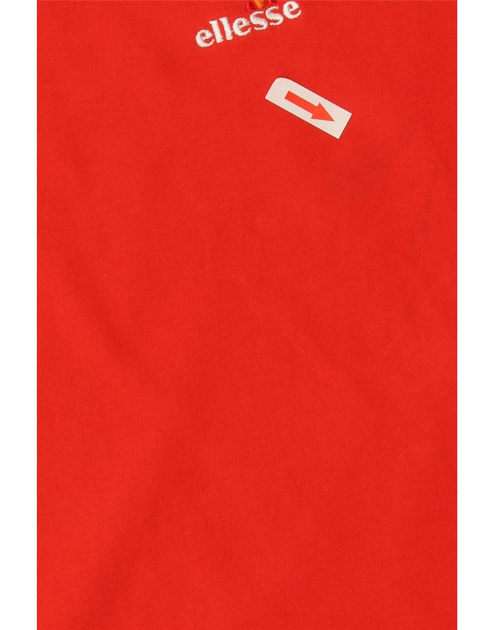 Ellesse Mens T-Shirt Top Medium Red Cotton