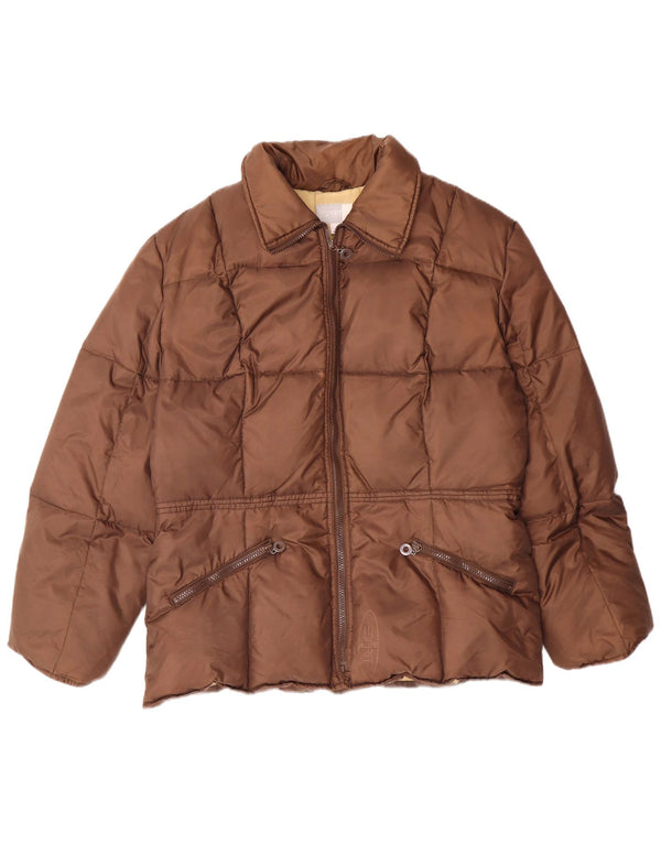 ESPRIT Womens Padded Jacket UK 16 Large Brown Nylon