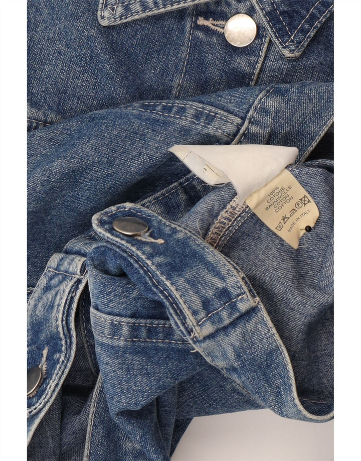 Gaudi Womens Denim Jacket UK 10 Small Blue Cotton