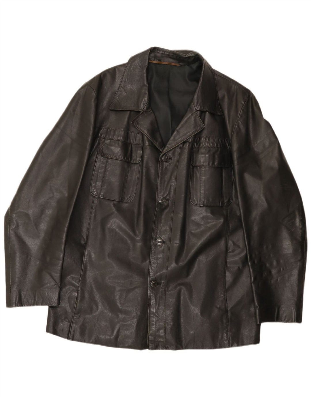 Zeiler Mens Leather Jacket UK 40 Large Black