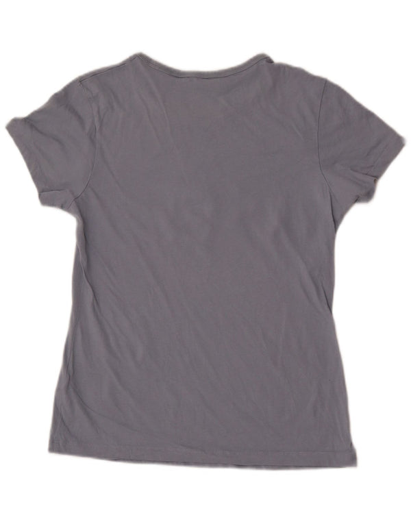 Calvin Klein Jeans Womens Graphic T-Shirt Top UK 12 Medium Grey Cotton
