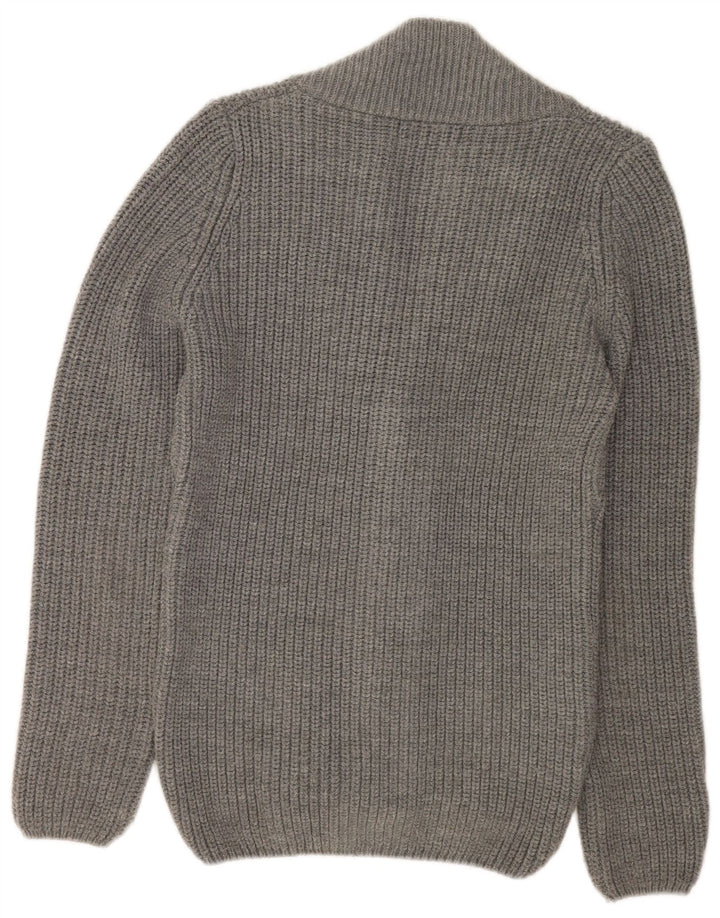 Zara Mens Cardigan Sweater Medium Grey