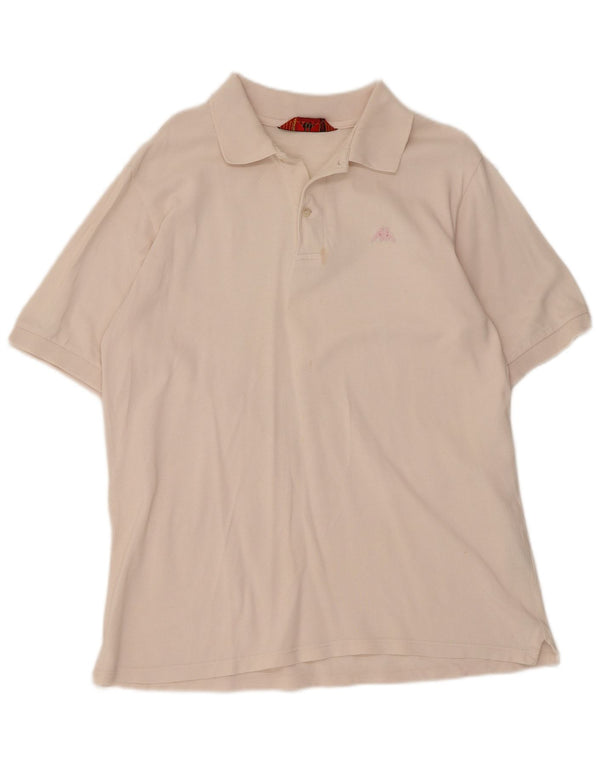 Kappa Mens Polo Shirt Medium Beige Cotton