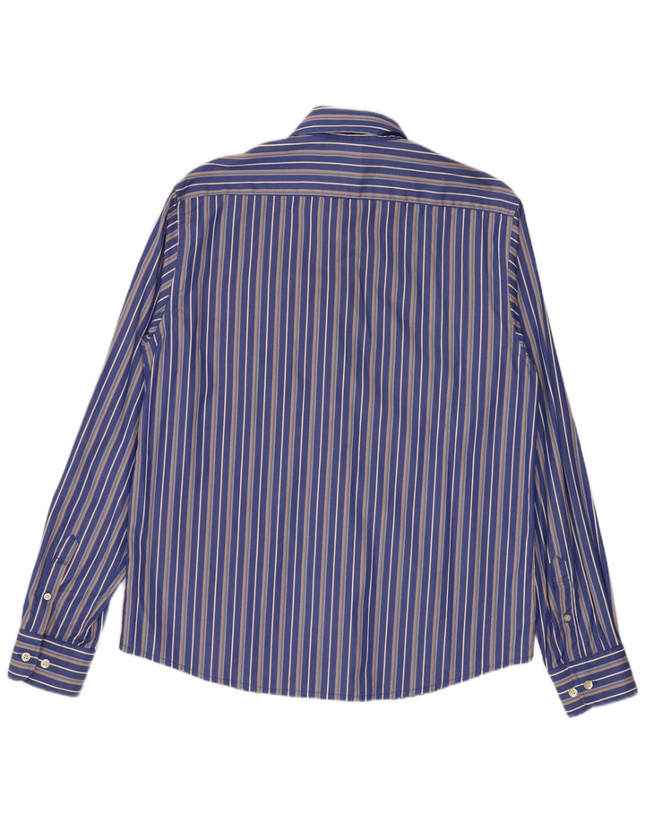 Marina Yachting Mens Shirt Size 41 Large Blue Striped