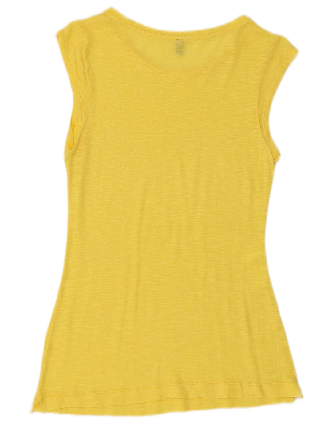 Benetton Womens Vest Top UK 8 Small Yellow
