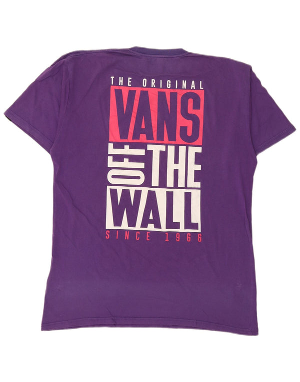 Vans Mens Classic Fit Graphic T-Shirt Top Large Purple Cotton