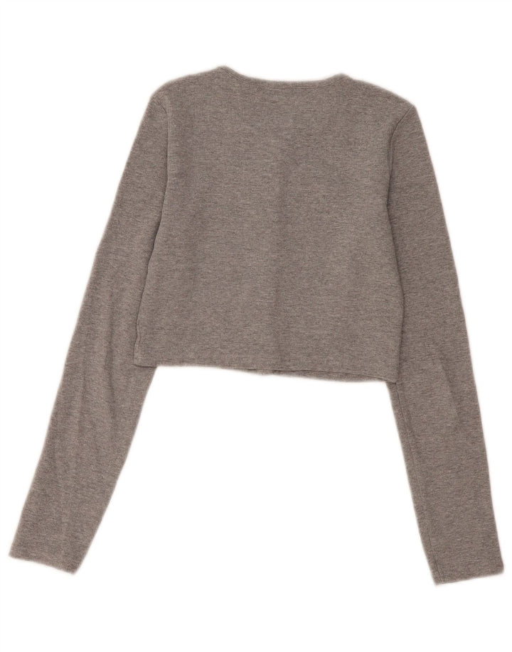 Zara Womens Crop Top UK 8 Small Grey