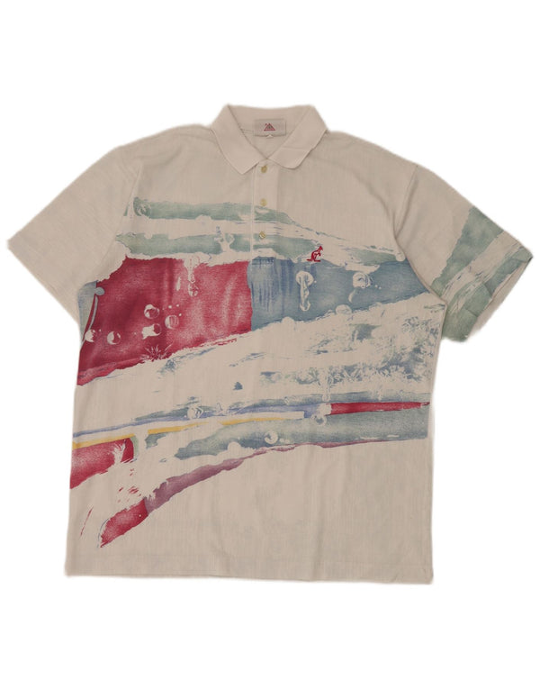 AUSTRALIAN L'ALPINA Mens Polo Shirt IT 40 Medium Off White
