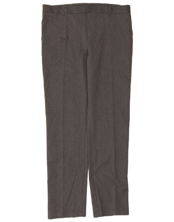 Marks & Spencer Boys Straight Suit Trousers 15-16 Years XL W38 L32 Grey