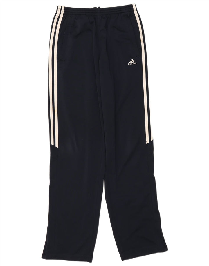 Adidas Boys Tracksuit Trousers 15-16 Years Navy Blue Polyester