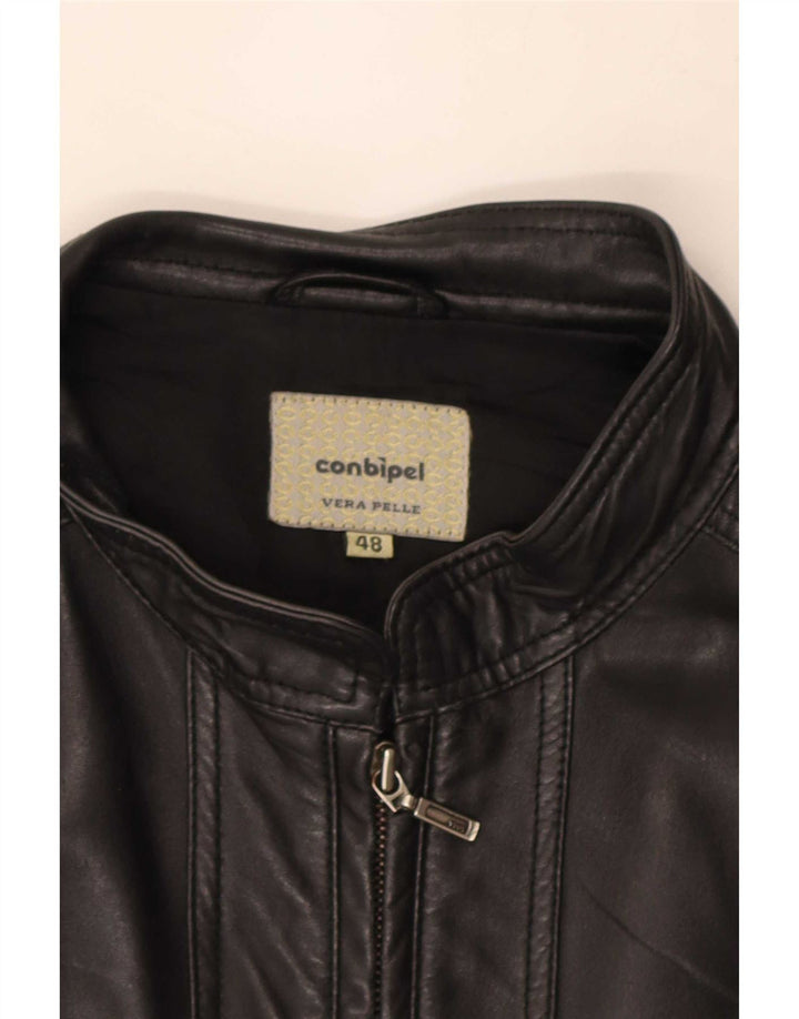 Conbipel Womens Leather Jacket IT 48 XL Black