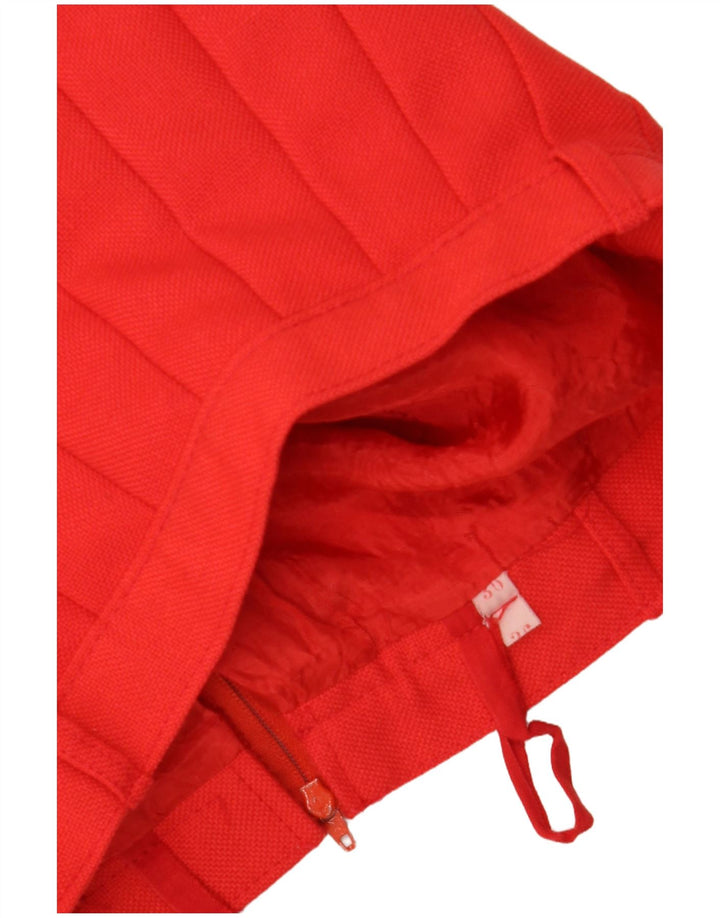 VINTAGE Womens Knife Pleated Skirt IT 36 XS W24  Red