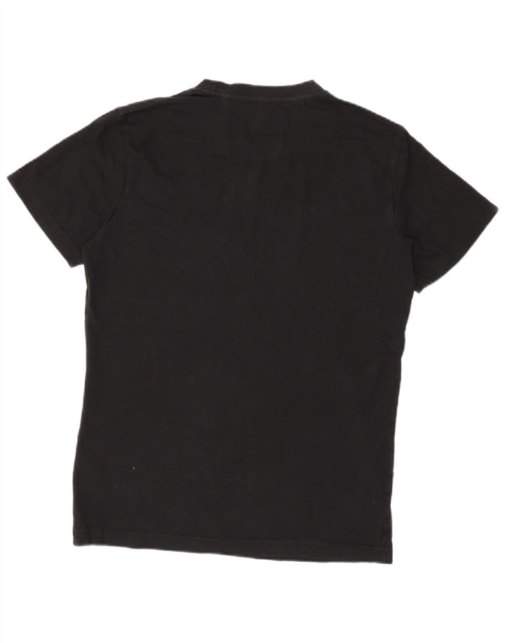 Diesel Mens Graphic T-Shirt Top Medium Black Cotton
