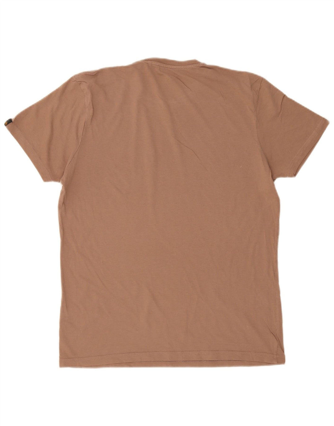 ALPHA INDUSTRIES Mens T-Shirt Top Large Brown Cotton