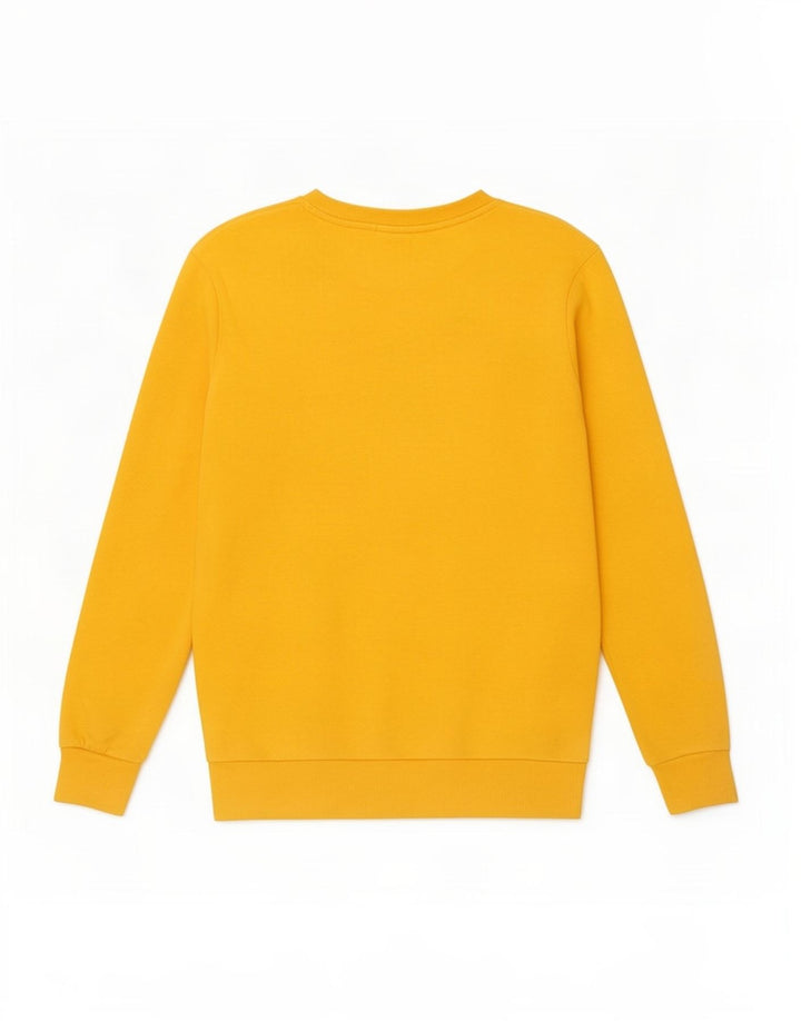 Zara Mens Sweatshirt Jumper Medium Yellow Cotton