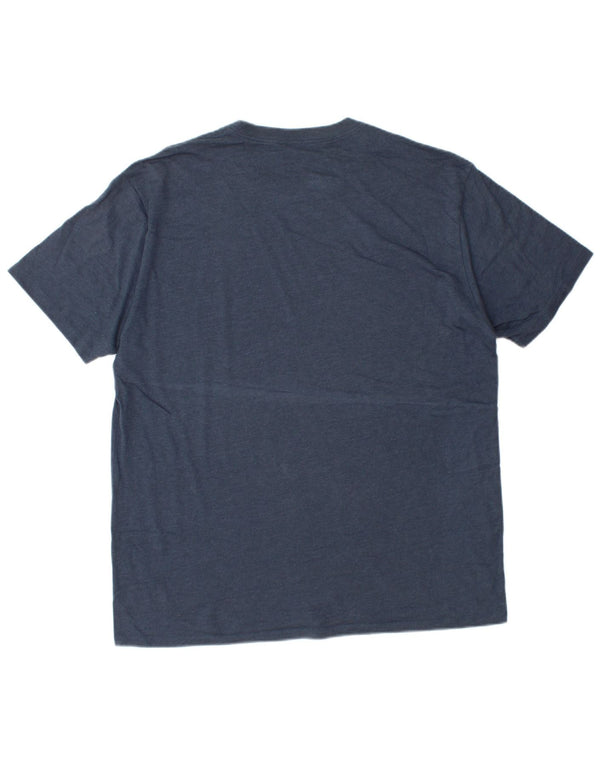 EDDIE BAUER Mens Graphic T-Shirt Top Large Blue Cotton