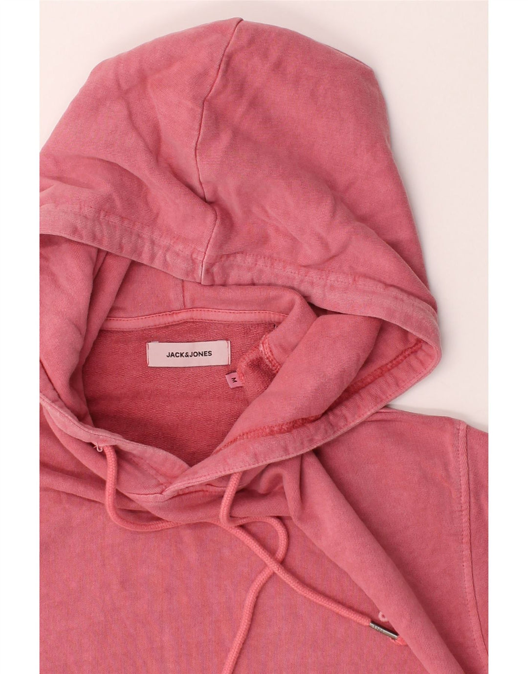 JACK & JONES Mens Hoodie Jumper Medium Pink Cotton Vintage Jack & Jones and Second-Hand Jack & Jones from Messina Hembry 