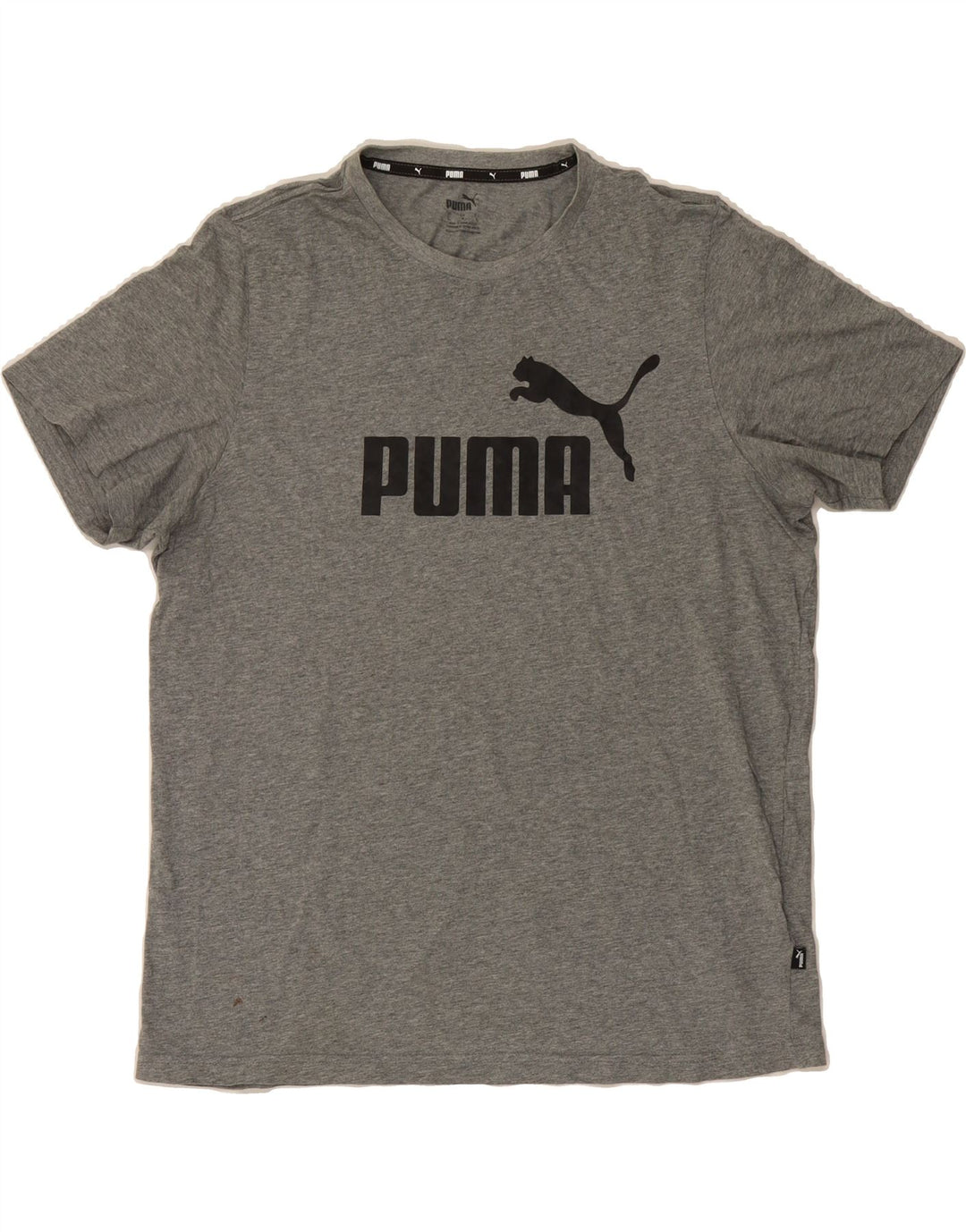 PUMA Mens Graphic T-Shirt Top Large Grey Cotton Vintage Puma and Second-Hand Puma from Messina Hembry 