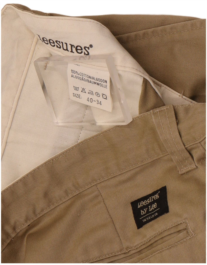 Lee Mens Straight Chino Trousers W40 L30 Brown