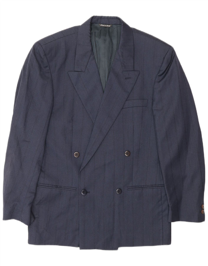 GIANNI VERSACE Mens 2 Piece Suit UK 40 Large W30 L30 Navy Blue Classic